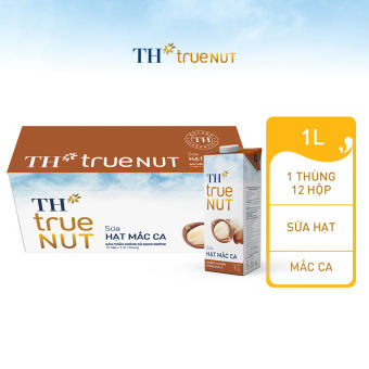 Thùng 12 hộp sữa hạt mắc ca TH True Nut 1L (1L x 12)