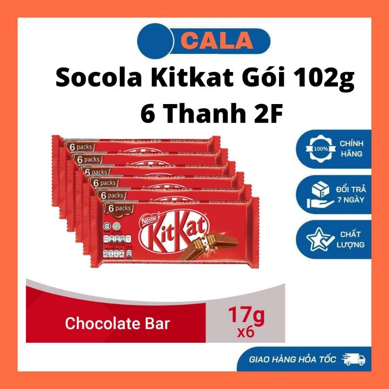 Bánh Xốp Phủ Socola Kitkat Nestle 102g