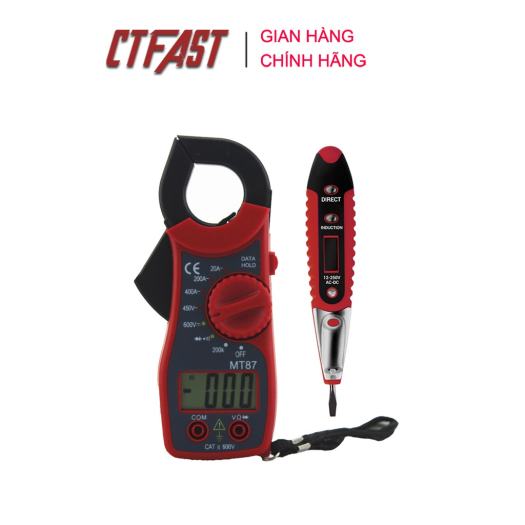 Đồng hồ đo điện vạn năng Ampe kìm + bút thử điện cảm ứng đa chức năng CTFAST tiện dụng