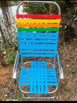 Ghế Xếp Inox - Dây Nhựa Đài Loan