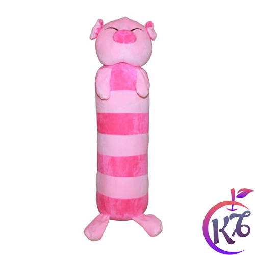 Gối ôm cho bé hình thú con Heo size lớn dài 60cm, chất liệu bông cao cấp, êm ái an toàn cho trẻ em - goi nam goi om tre em hinh thu