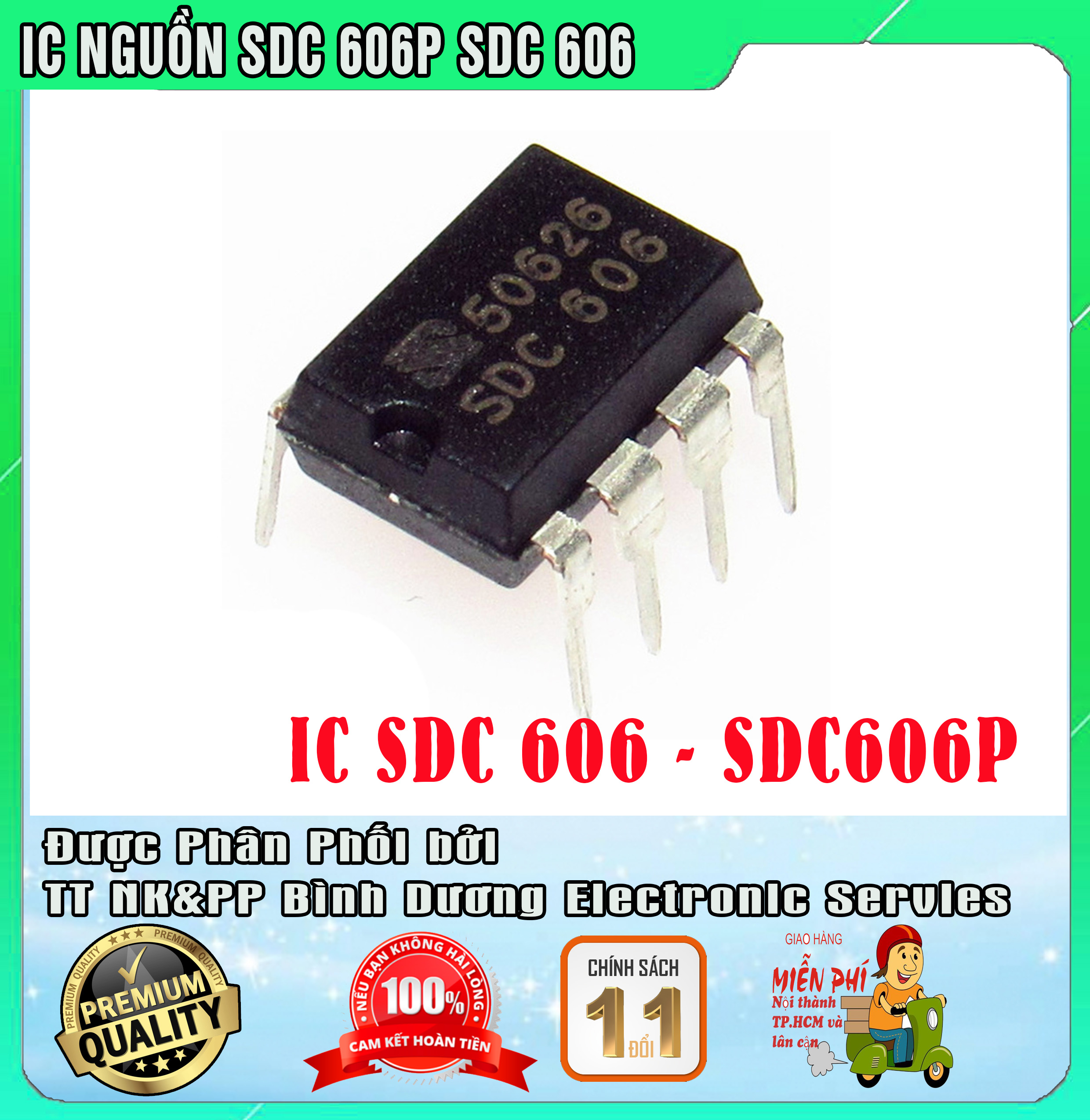 Ic quản lý nguồn xung sdc606p sdc606 dip 8 chân mới hàng tốt