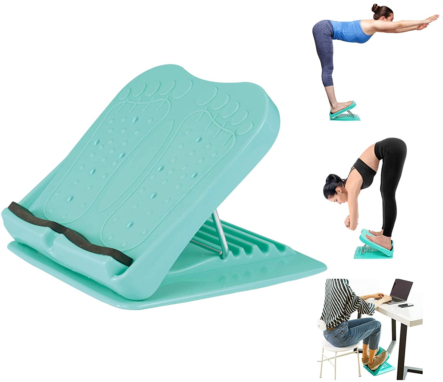 Aerobic Folding Stool Pedal Stretch Board Exercise Fitness Plates Boards For Foot Plate Massager Slimming Exerciser Pedal - Multi
