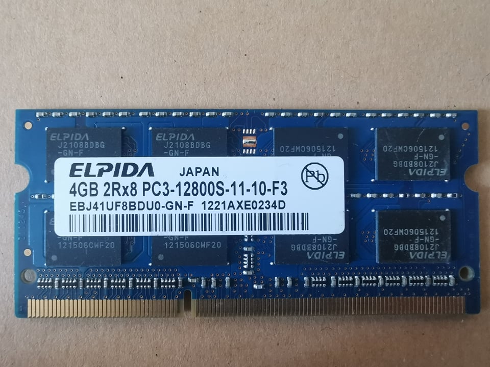 Ram ddr3 laptop 4gb 1600mhz