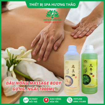 Tinh dầu ngải cứu, gừng massage body - Dầu nóng chuyên dụng