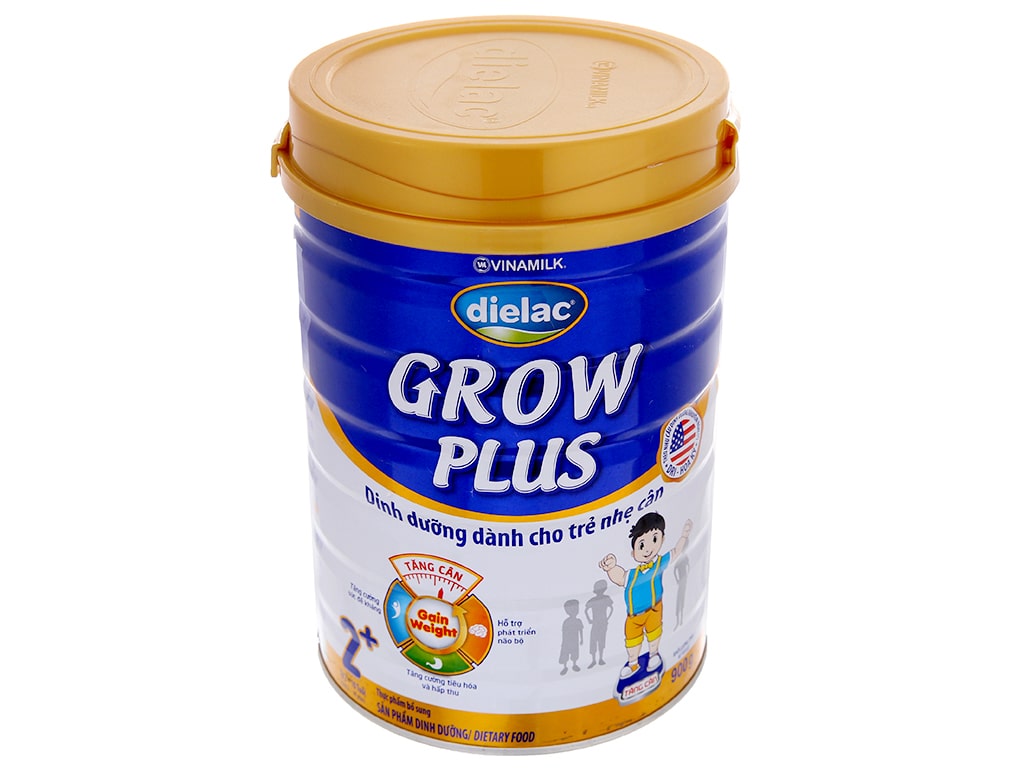 Sữa bột Dielac Grow Plus 2+ xanh lon 900g