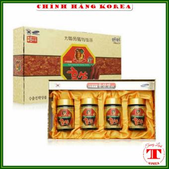 Cao Hồng Sâm Samsung Hàn Quốc 6 năm tuổi, Cao sâm nguyên chất hộp 4 lọ x 250gr, đủ giấy tờ