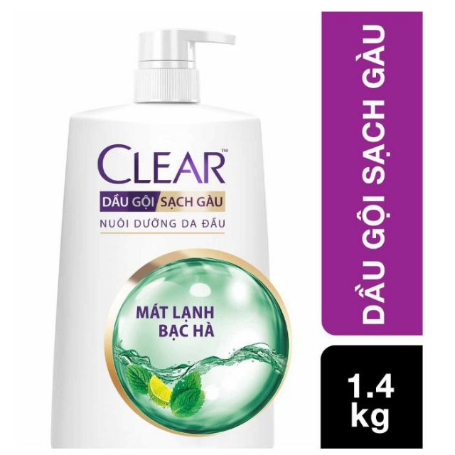 Dầu gội clear bạc hà 1,4kg
