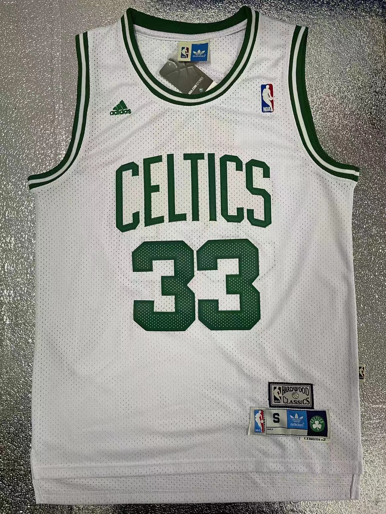 Vintage #33 LARRY BIRD Boston Celtics NBA Adidas Authentic Jersey YL