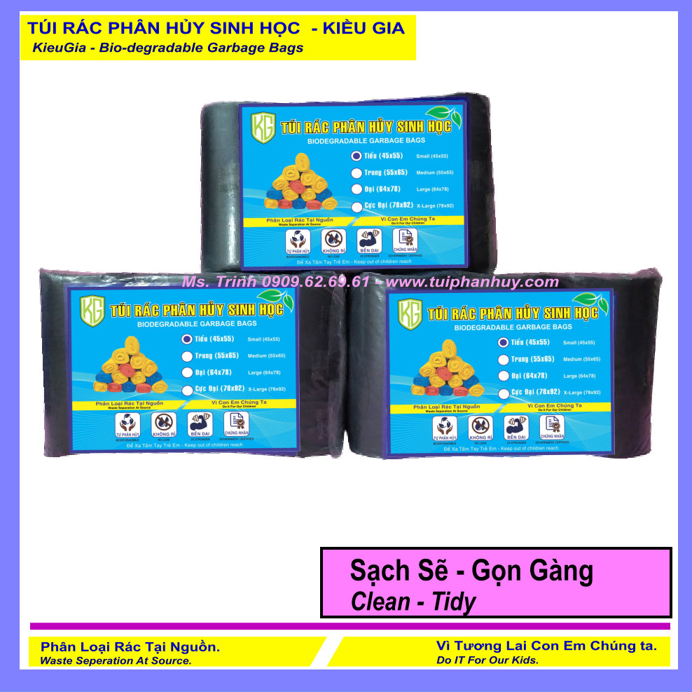 10 kí túi đựng rác tự phân hủy sinh học - đủ size , đủ màu/ set 10 kg of bio-degradable garbage bags - full size, 4 color option.