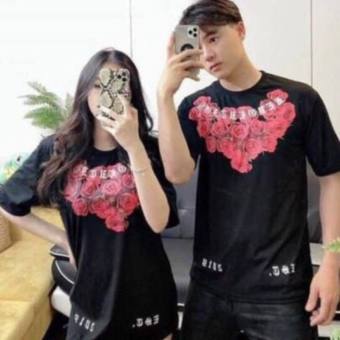 Áo Thun Hoa Hồng Unisex - Áo Thun Tay Lỡ Bông Hồng Dáng Rộng (có video ảnh thật)