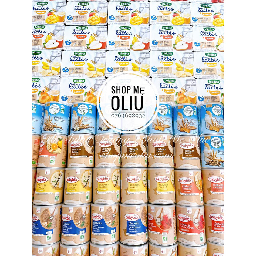Bột lắc sữa và ăn dặm 2in1 Babybio hữu cơ