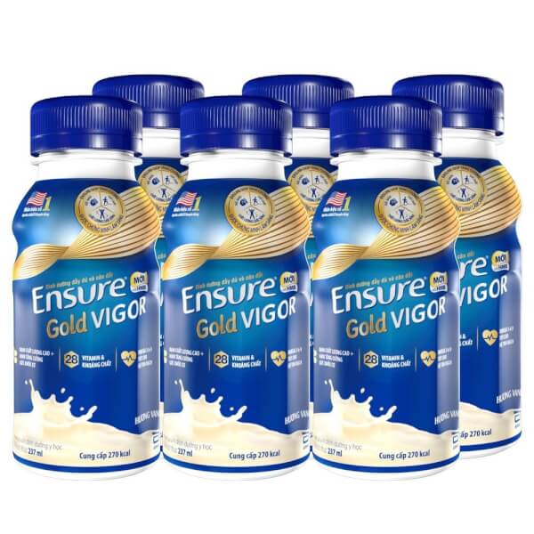 Sữa Ensure Gold Vigor hương Vani 237ml (Lốc 6 chai) - Ensure Gold - Ensure Vani - Gold Vigor - Ensure hương Vani - sữa nước ensure gold - ensure gold hương vani - sữa chai