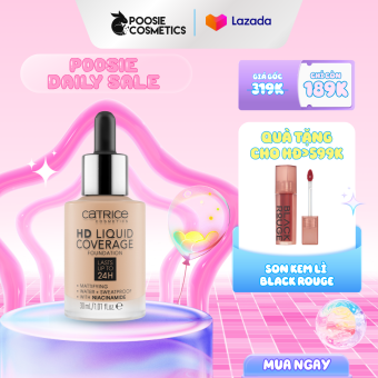 Kem Nền Catrice HD Liquid Coverage 24h 30ml KiềmDầu, Che Phủ Cao, Dưỡng Ẩm