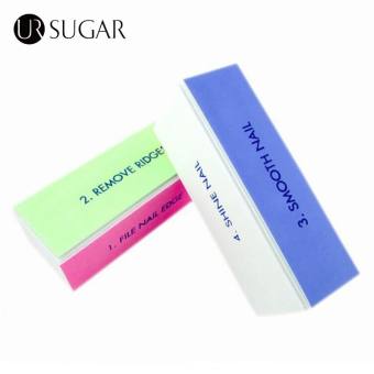Ur Sugar 2 cái Bộ khối giũa móng mút làm móng nghệ thuật Bộ dụng cụ đánh bóng chăm sóc móng tay móng chân 3D đánh bóng đánh bóng đánh bóng Bộ Pro Salon khối sáng bóng