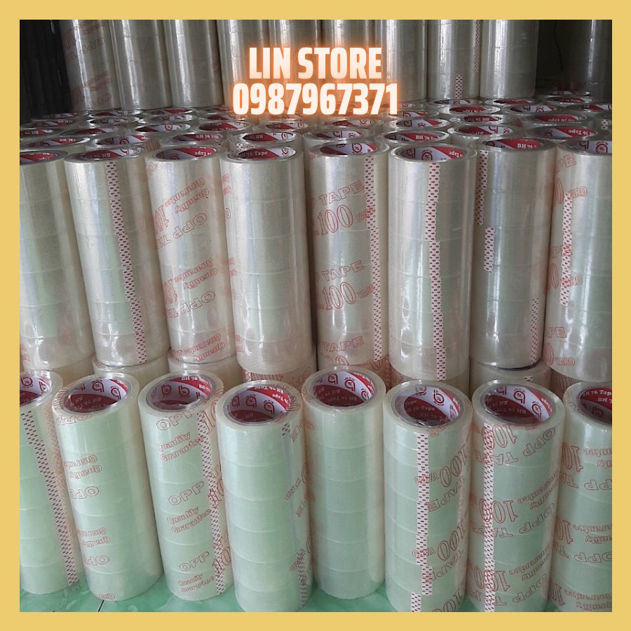 6 cuộn băng keo đóng hàng trong / đục 1kg2 100ya - băng keo cao cấp