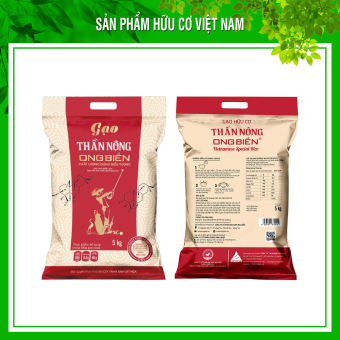 Gạo hữu cơ Thần Nông Ong Biển/ gạo dẻo/ gạo sạch/ gạo ST24