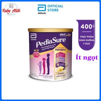 Sữa PediaSure Lon 400g - hương vani ít ngọt cho bé 1-10 tuổi