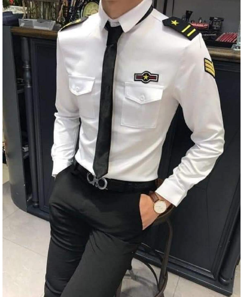 Áo sơ mi nam cơ trưởng phong cách cơ trưởng hiện đại