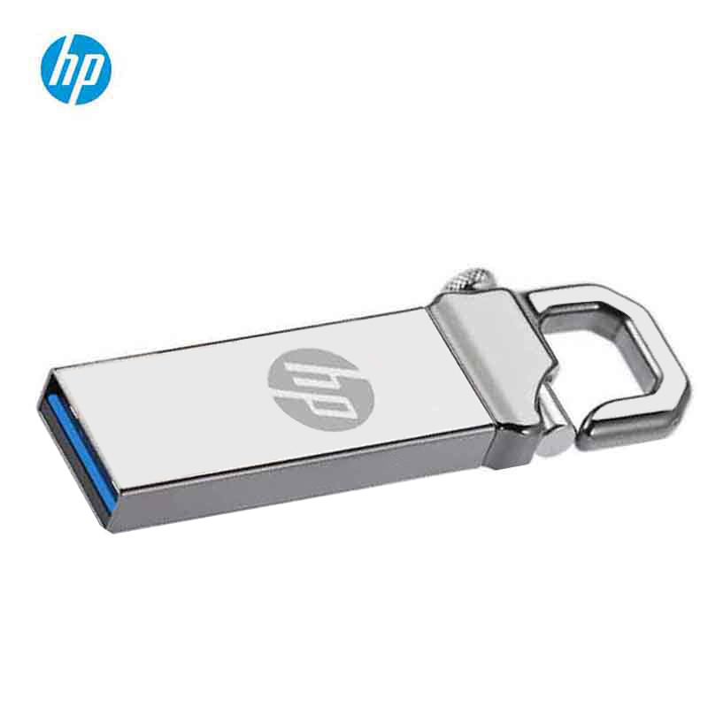 Ổ đĩa flash hp 32gb 64gb 128gb 256gb 512gb 1024gb 1tb usb 2.0 kim loại thép memory stick usb mặt dây flash disk bạc