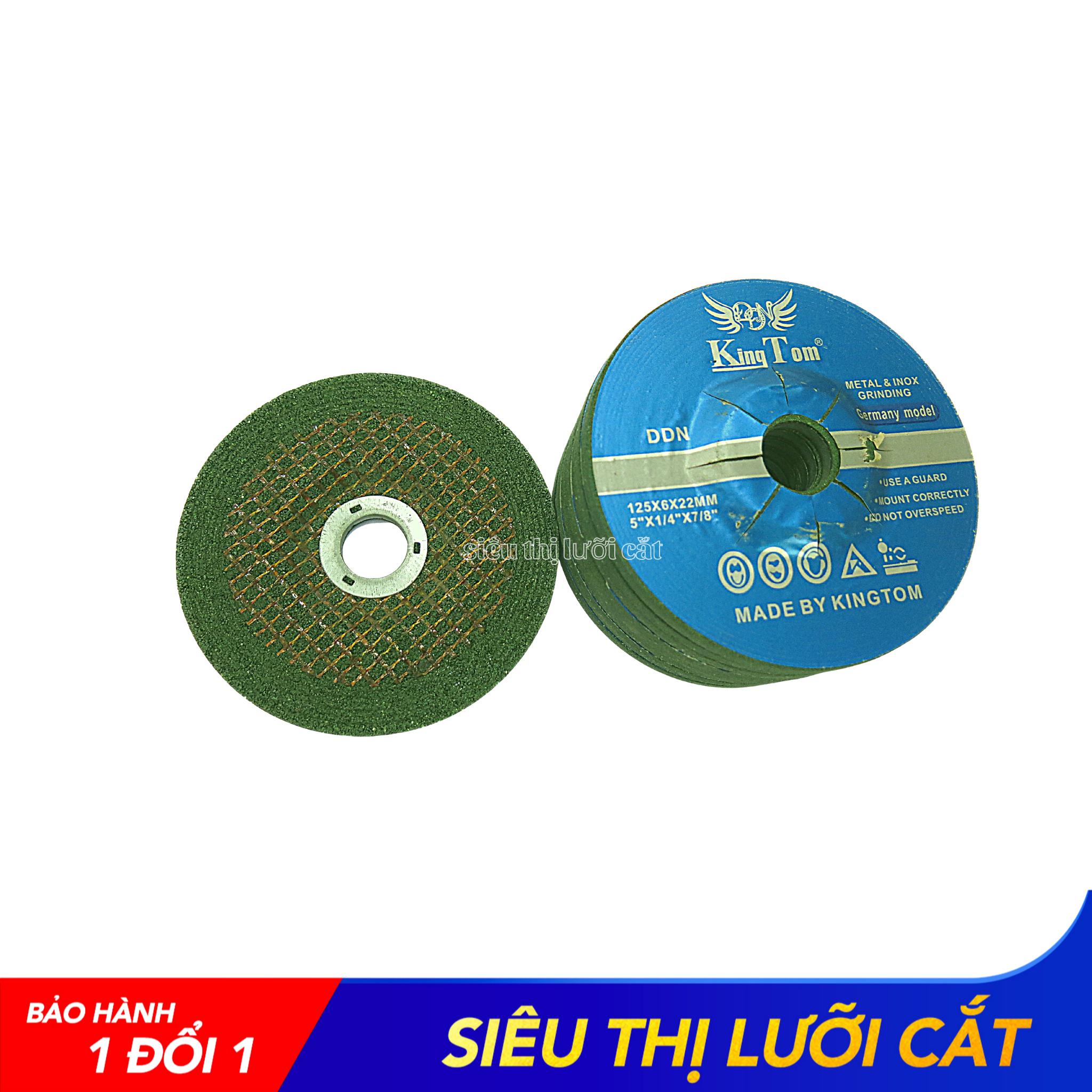 Đá mài sắt kingtom xanh 125 - lẻ 10 viên - mài sắc bén hạn chế bụi