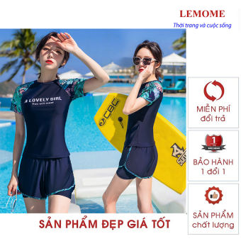 HOÀN TIỀN 15% - Đồ bơi nữ kín đáo đi biển có đệm ngực vải mềm mại phong cách thể thao