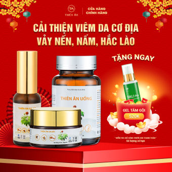 Kem Bôi Da + Xịt + Viên Uống Thiên Ân - Hỗ Trợ Cải Thiện Viêm Da Cơ Địa, Vảy Nến, Á Sừng, Hắc Lào, Nấm