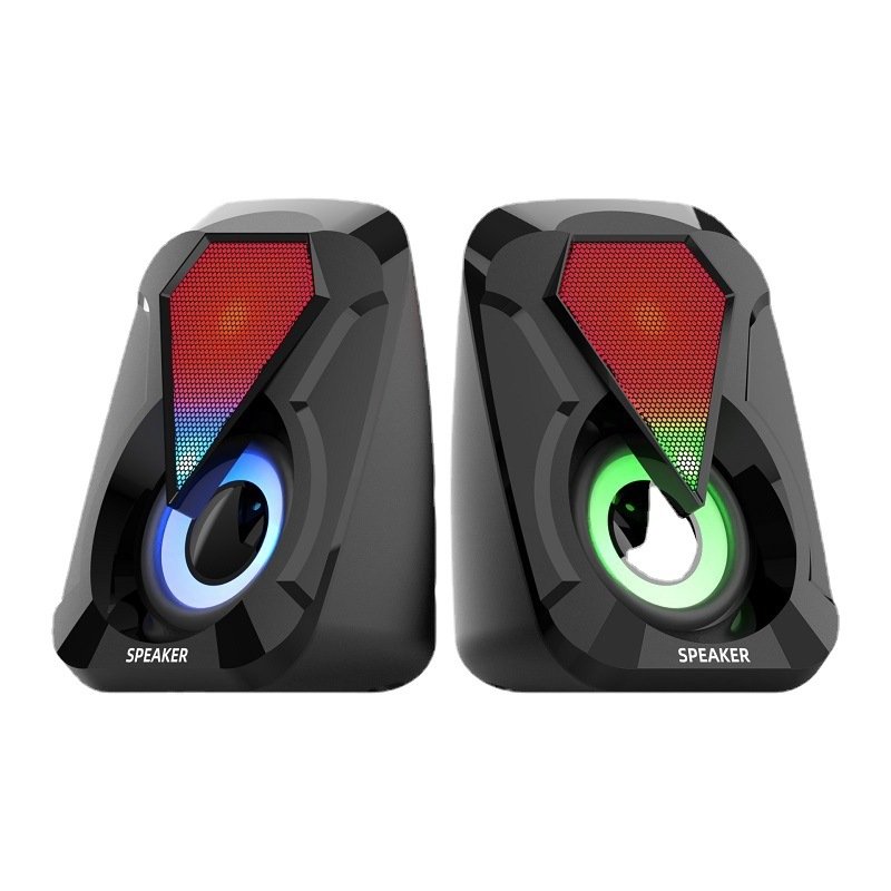 Loa vi tính, Loa máy tính mini SPEAKER - 1053 để bàn cao cấp âm thanh bass trầm có đèn led 7 màu tuyệt đẹp