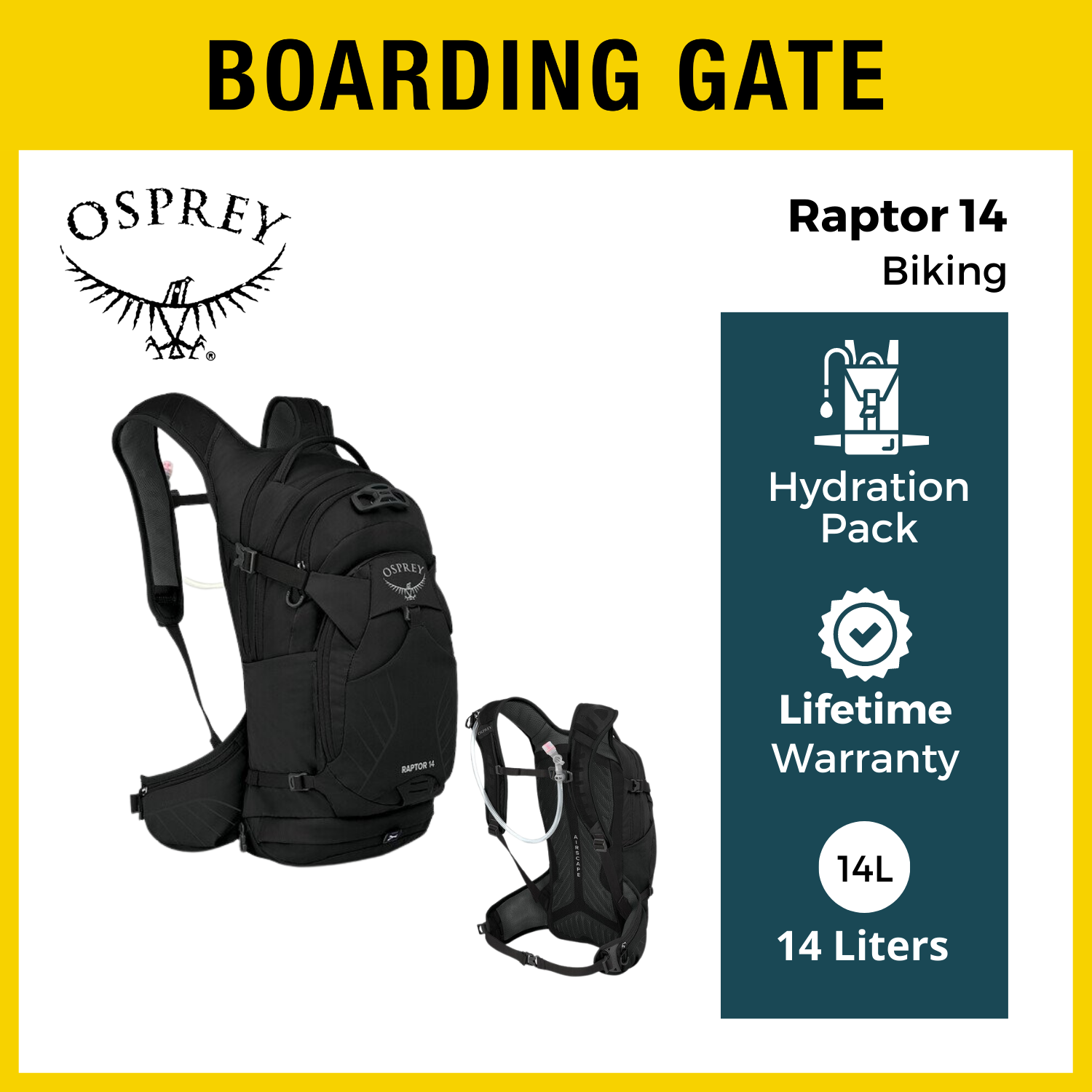 Osprey raptor 14 2025 hydration pack ss19