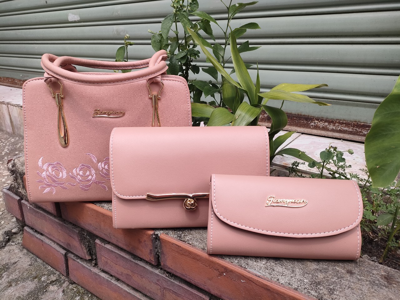 [HCM]Combo bộ 3 túi xách nữ giá rẻ túi xách nữ ô vuông sang trọng Hadas B3LV01