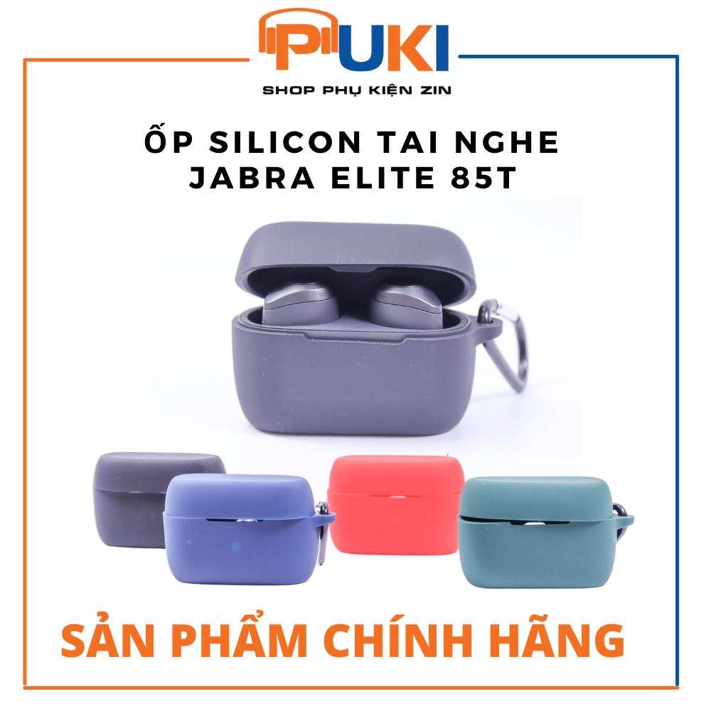 Silicon bảo vệ hộp sạc tai nghe Jabra Elite 85t - Bao silicon - Case bọc hộp sạc | 4 màu |