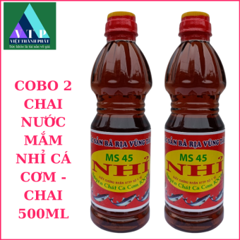 [ 2 chai X 500ml ] Nước mắm nhỉ cá cơm & muối ủ chum sành truyền thống