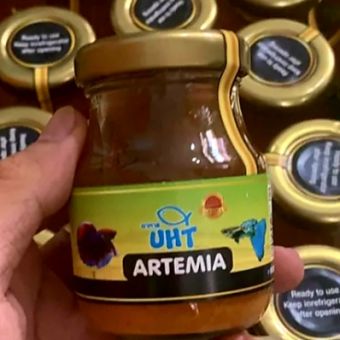 Artemia Ấp Sẵn UHT Thanh Trùng 35g + Ống Hút Artemia - Thức ăn cá bột - Thức ăn cá betta bột - Mr Fish