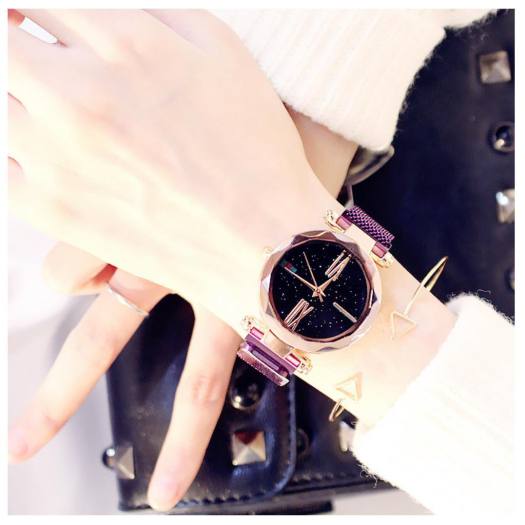 ĐỒNG HỒ NỮ DÂY NAM CHÂM LỤA DIMINI SIÊU SANG CHẢNH CỰC ĐẸP