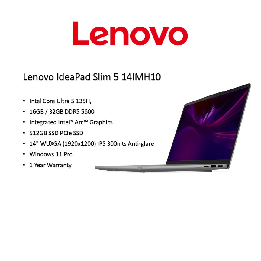 Lenovo IdeaPad Slim 5 14IMH10 Intel Core i5-135H 1...