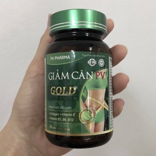 Viên Uống Giảm Cân Pv Gold hỗ trợ giảm cân hiệu quả Dược Phúc Vinh 60 Viên