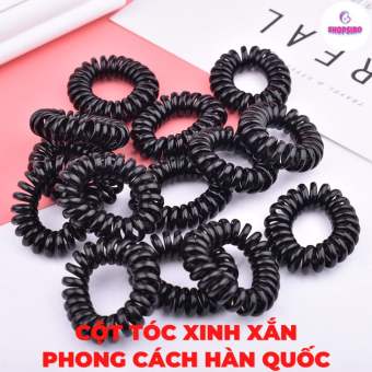 Thun cột tóc nữ nhiều màu xinh xắn phong cách Hàn Quốc M04