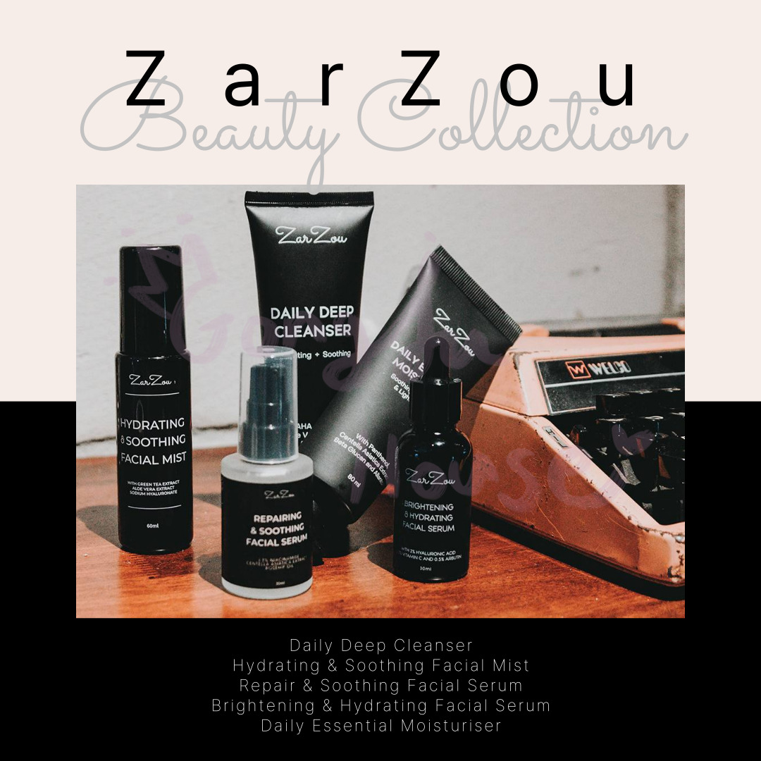 Gambar [ZarZou] ZarZou Beauty Collection   Cleanser, Mist, Repair Serum, Brightening Serum, Moisturizer (Made in Malaysia)