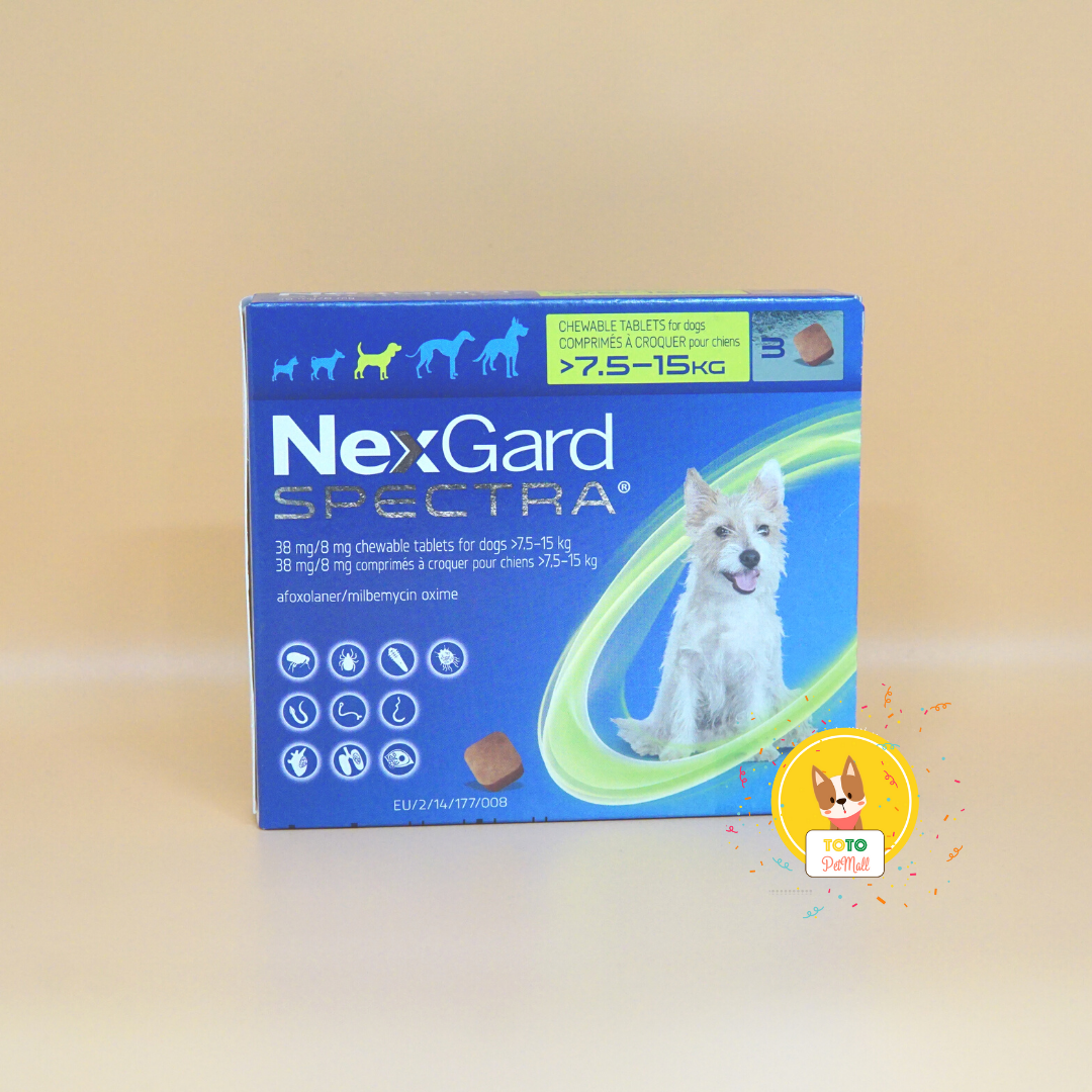 1 viên Nexgard Spectra trị nội ngoại kí sinh trùng trên chó