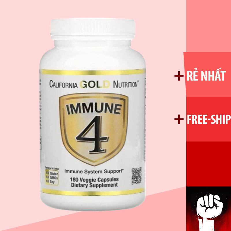 IMMUNE 4 California Gold Nutrition ImmuneHỗ Trợ Miễn Dịch Ngăn Ngừa Dịch