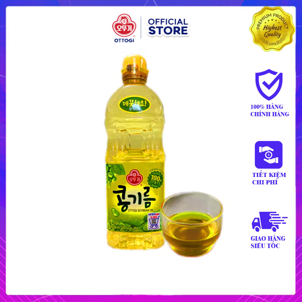 Dầu nành hảo hạng ottogi xuất xứ hàn quốc chai 900ml