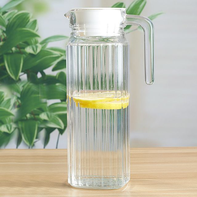 [Giá rẻ]Bình đựng nước Thủy Tinh Chất Lượng Cao dung tích 1 Lít Kiểu Dáng hiện đại có Tay Cầm Thuận Lợi
