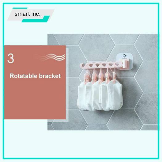 Móc Kẹp Phơi Tất Vớ Khăn Quần Áo Kẹp Nhựa Treo Gắn Dán Tường Phơi Đồ Lót Trẻ Em Người Lớn Ngoài Trời Ban Công Lan Can