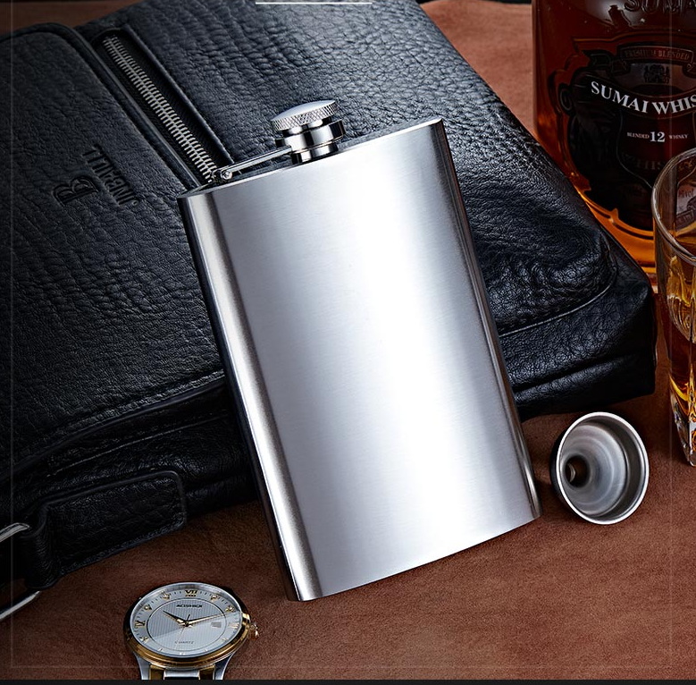 Bình đựng rươu inox 316 mini dung tích 255ml Hip Flask cao cấp