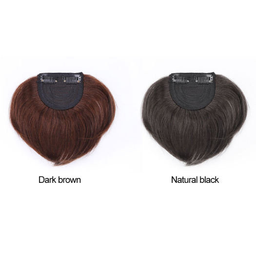 LM Kẹp Tóc Mái Dành Cho Nam, Tóc Giả Ngắn Thẳng Thật Tóc Giả Nam Tự Nhiên Đầu Hói, Tóc Giả Sợi Chịu Nhiệt