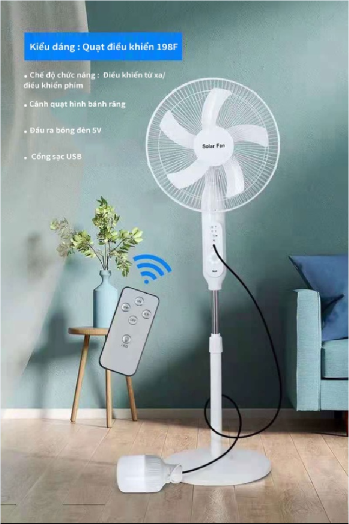 Quạt tích điện năng lượng mặt trời solar jindian siêu mát, tiết kiệm điện - quạt năng lượng mặt trời 18000mah