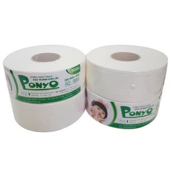 Combo (4 cuộn) giấy vệ sinh cuộn lớn 900g Jumbo Ponyo