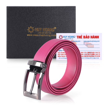 HK5142 - Thắt lưng nữ  da bò 3P màu hồng