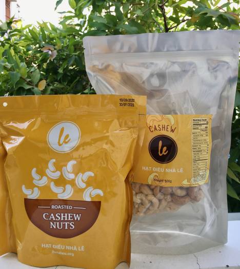 HẠT ĐIỀU NHÀ LÊ - RANG KHÔNG MUỐI BÓC VỎ - 500G