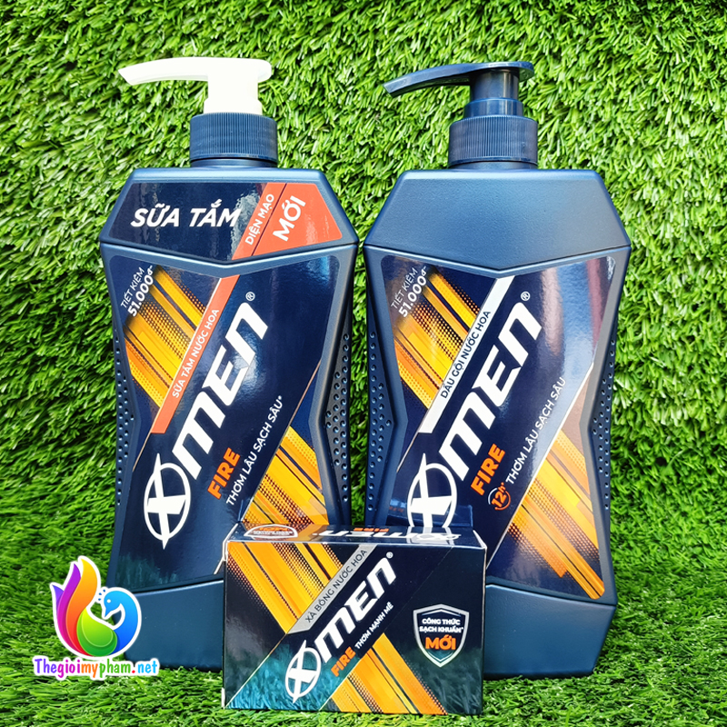 Combo Dầu Gội XMen Fire 650g + Sữa Tắm Xmen Fire 650g - Tặng 1 Xà Bông Cục 90g
